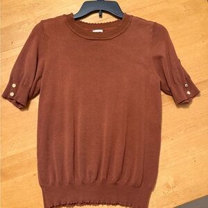 Anne Klein Rust Knit Top